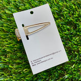 Handmade Resin Hair Clip - Orange Multi Glitter Wiggle Hair Clip!