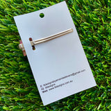 Handmade Resin Hair Clip - Pink and Orange Glitter Wave Hair Clip!