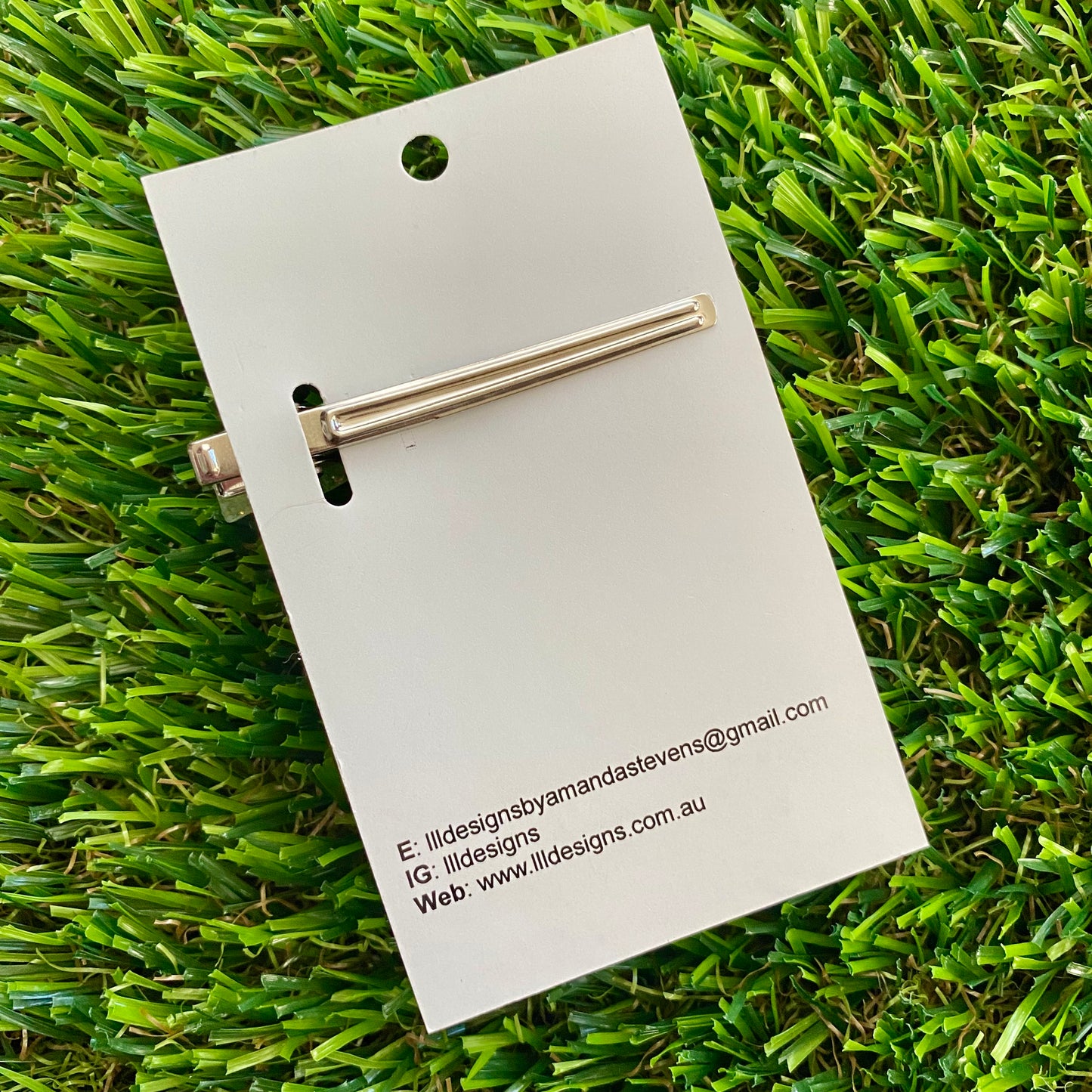 Handmade Resin Hair Clip - Glow In Dark Bar Hair Clip!