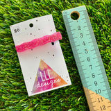 Handmade Resin Hair Clip - Neon Glitter Pink Bar Hair Clip!