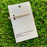 Handmade Resin Hair Clip - Neon Glitter Pink Bar Hair Clip!