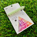 Handmade Resin Hair Clip - Glow In Dark Zig Zag Bar Hair Clip!