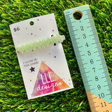 Handmade Resin Hair Clip - Glow In Dark Zig Zag Bar Hair Clip!