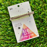 Handmade Resin Hair Clip - Glow In Dark Zig Zag Bar Hair Clip!