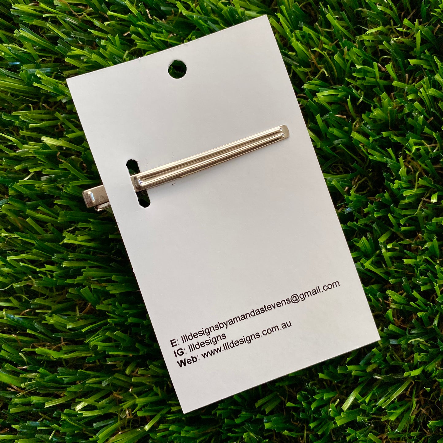 Handmade Resin Hair Clip - Glow In Dark Zig Zag Bar Hair Clip!