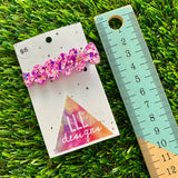 Handmade Resin Hair Clip - Pink Multi Glitter Coming Through Hair Clip!