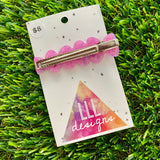 Handmade Resin Hair Clip - Pink Multi Glitter Coming Through Hair Clip!