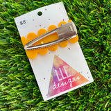 Handmade Resin Hair Clip - Orange Multi Glitter Retro Vibes Hair Clip!