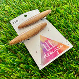 Handmade Resin Hair Clip - Glitter Gold Rounded Edge Bar Hair Clip Pair!