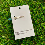 Handmade Resin Hair Clip - Glitter Two Tone Blue Rounded Edge Bar Hair Clip!