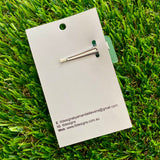 Handmade Resin Hair Clip - Glitter Green Comb Hair Clip Featuring a Pink Bow!