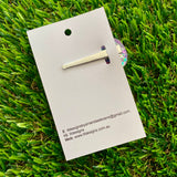 Handmade Resin Hair Clip - Purple Multi Confetti Bubbles and Bows Hair Clip Featuring a Pink Bow!