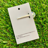 Handmade Resin Hair Clip - Yellow/Green Blue Lavender Glitter Bubble Hair Clip Featuring a Lavender Glow In Dark Bow!