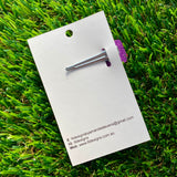 Handmade Resin Hair Clip - Glitter Purple Oval Hair Clip Featuring a Glitter Pink Bow!