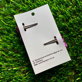 Handmade Resin Hair Clip - Pink and Black Confetti - Large Chunky Bow Hair Clip Pair!