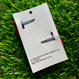 Handmade Resin Hair Clip - Glitter Deep Pink - Large Chunky Bow Hair Clip Pair!