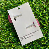 Handmade Resin Hair Clip - Pale Pink - Large Regular Bow Hair Clip Pair!