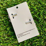 Handmade Resin Hair Clip - Glitter Silver - Medium Chunky Bow Hair Clip Pair!