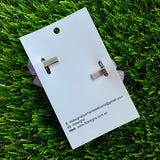 Handmade Resin Hair Clip - Glow In Dark Lavender - Medium Chunky Bow Hair Clip Pair!