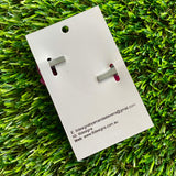 Handmade Resin Hair Clip - Regular Pink - Small Chunky Bow Hair Clip Pair!