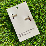 Handmade Resin Hair Clip - Pink and Black Confetti - Small Chunky Bow Hair Clip Pair!