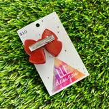 Handmade Resin Hair Clip - Glitter Deep Pink - Large Chunky Bow Hair Clip!