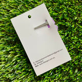 Handmade Resin Hair Clip - Glow In Dark Lavender Glitter - Large Chunky Bow Hair Clip!