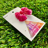 Handmade Resin Hair Clip - Regular Pink - Large Chunky Bow Hair Clip!