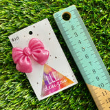 Handmade Resin Hair Clip - Pale Pink - Large Chunky Bow Hair Clip!