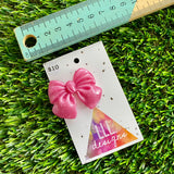 Handmade Resin Hair Clip - Pale Pink - Large Chunky Bow Hair Clip!