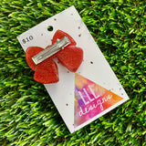 Handmade Resin Hair Clip - Glitter Red - Large Chunky Bow Hair Clip!