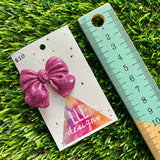 Handmade Resin Hair Clip - Glitter Pink - Large Chunky Bow Hair Clip!