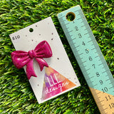 Handmade Resin Hair Clip - Glitter Deep Pink - Large Regular Bow Hair Clip!