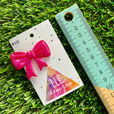 Handmade Resin Hair Clip - Deep Pink - Large Regular Bow Hair Clip!