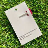 Handmade Resin Hair Clip - Deep Pink - Large Regular Bow Hair Clip!