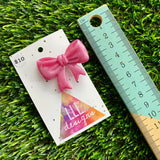 Handmade Resin Hair Clip - Pale Pink - Large Regular Bow Hair Clip!
