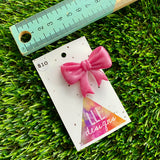 Handmade Resin Hair Clip - Pale Pink - Large Regular Bow Hair Clip!