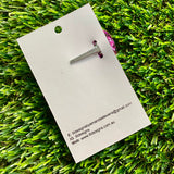 Handmade Resin Hair Clip - Pink and Black Confetti - Large Regular Bow Hair Clip!