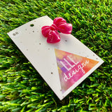 Handmade Resin Hair Clip - Regular Pink - Medium Chunky Bow Hair Clip!