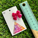 Handmade Resin Hair Clip - Regular Pink - Medium Chunky Bow Hair Clip!