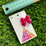 Handmade Resin Hair Clip - Regular Pink - Medium Chunky Bow Hair Clip!