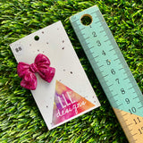 Handmade Resin Hair Clip - Glitter Deep Pink - Medium Chunky Bow Hair Clip!