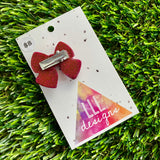 Handmade Resin Hair Clip - Glitter Deep Pink - Medium Chunky Bow Hair Clip!