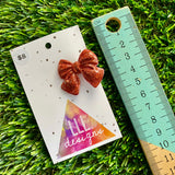 Handmade Resin Hair Clip - Glitter Red - Medium Chunky Bow Hair Clip!