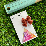 Handmade Resin Hair Clip - Glitter Red - Medium Chunky Bow Hair Clip!