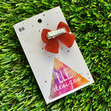Handmade Resin Hair Clip - Glitter Red - Medium Chunky Bow Hair Clip!
