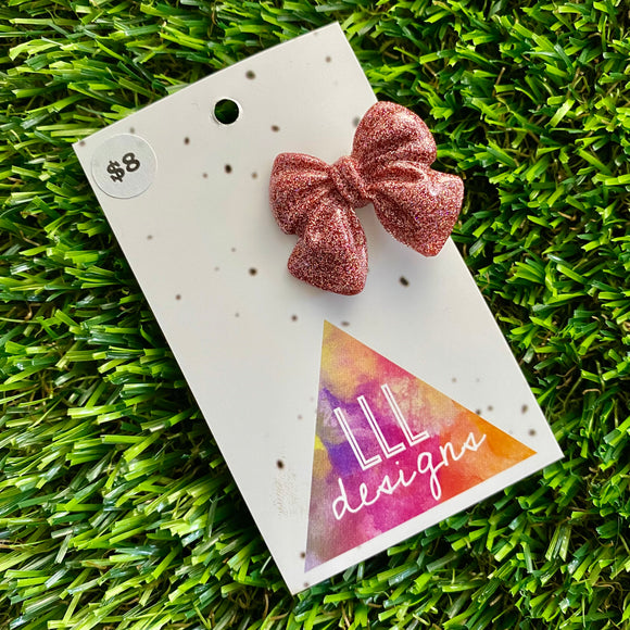 Handmade Resin Hair Clip - Dusty Pink - Medium Chunky Bow Hair Clip!