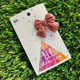 Handmade Resin Hair Clip - Dusty Pink - Medium Chunky Bow Hair Clip!