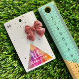 Handmade Resin Hair Clip - Dusty Pink - Medium Chunky Bow Hair Clip!