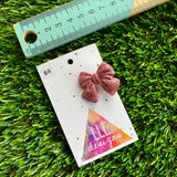 Handmade Resin Hair Clip - Dusty Pink - Medium Chunky Bow Hair Clip!